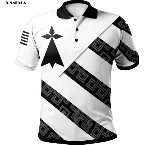 BRITTANY BRITTANY ELTIC CROSS Tattoo 3D Printed Polo Shirt Men Women Unisex Thin Collar Short Sleeve Street Wear Casual Tee