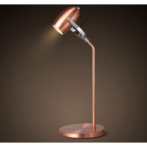 Modern Metal plating table lamps LED eyecare Reading lamp Adjustable Angle shake heads Desk lamp