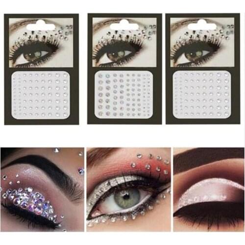 Dots Crystals Sticker Fake Nose Stud Self Adhesive Rhinestones Non Piercing Eye Ear Face Body Jewelry for Women Stickers Crystal