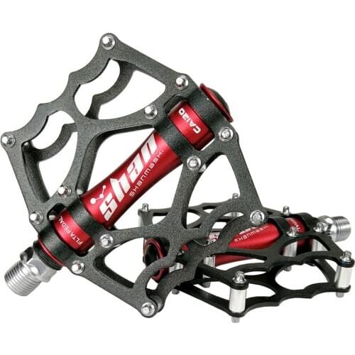 Light Weight MTB Pedals Big Platform Bicycle Pedals Mountain Bike Flat Pedals Aluminum CNC Non-Slip 9 Colors Bicycle Accessories