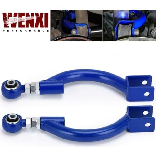 TRACTION ROD BLUE FOR 95-98 240SX S14 S15 R33 REAR ADJUSTABLE CAMBER CONTROL ARM KIT SUSPENSION WX9817