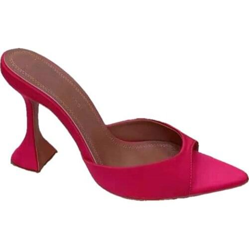 2021 spring summer slippers brand desginer slides shoes Women mules sandals fish open pointed toe design high heel woman pumps