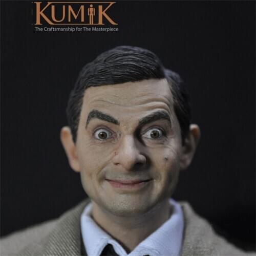 1/6 Scale Soliders Head Sculpture Mr Bean Comic Players In Stock For Collection For Funs KUMIK KM13-81
