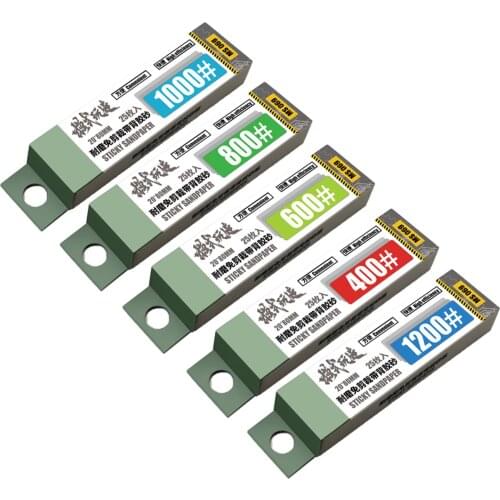 125 Pcs Model Abrasive Dry and Wet Reuse Sticky Sandpaper With Back Glue