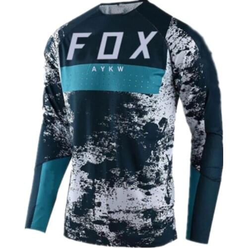 2021 Motorcycle Mountain Bike Team Downhill Jersey MTB Offroad AYKW FOX Bicycle Locomotive Shirt Cross Country Mountain Bike man