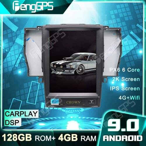 4G+128G Radio GPS Navigation For TOYOTA CROWN 2012 Tesla Style Car DVD Player Android 9.0 Radio Multimedia Car Stereo Headunit