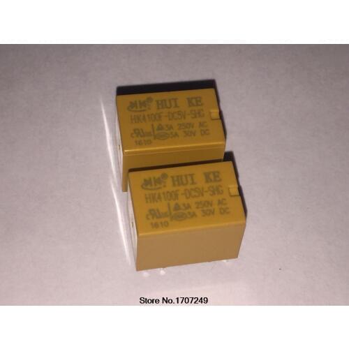 Free Shipping 100% new original relay 100pcs/lot HUIKE HK4100F-DC5V-SHG 6PIN 3A 250VAC 3A 30VDC