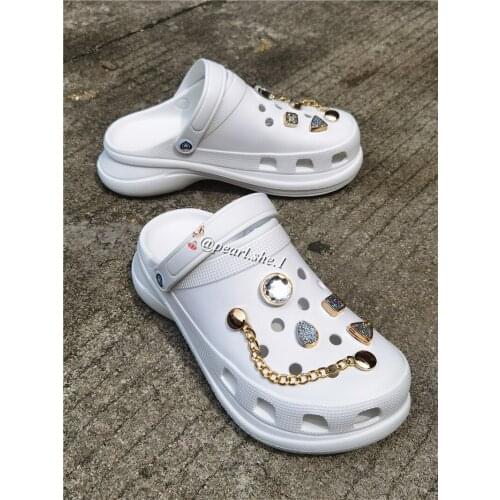 Brand Shoes DIY Jewelry Chains Designer Bling Rhinestone Girl Gift For Clog Pearl Decaration Metal Love Butterfly Accessories