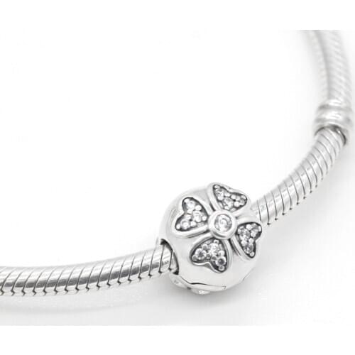 Clover 925 sterling silver love suitable for original Pandora bracelet beads silver 925 jewelry