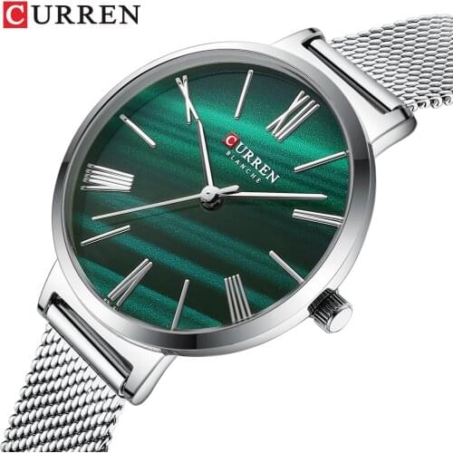 CURREN Top Brand Luxury Woman Watch with Stainless Steel Fashion Simple Quartz Clock for Female reloj mujer