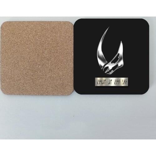 SWTM Wooden Drink Coaster This Is The Way Placemats Clan Mudhorn Coffee Cup Mat Bounty Hunter Tea Pads 9x9CM