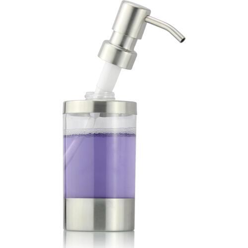 Liquid Soap Dispenser 304 Stainless Steel Pump Bottle Bathroom Kitchen Countertop Refillable Accessory Acrylic 250ML