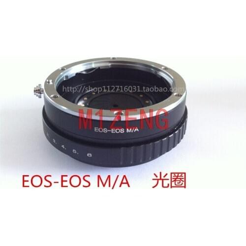 Eos-EOSM Adjustable Aperture Adapter Ring for canon eos lens to EOSM EF-M EOSM/M2/M3/m5/m6/M10 Mirrorless Camera