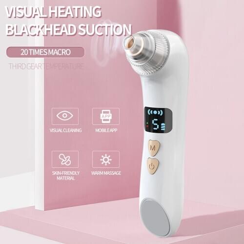 Blackhead Remover Vacuum Pore Cleaner Electric Acne Comedone Pimple Extractor Blackhead Removal Tool With Hot Compress Skin Care