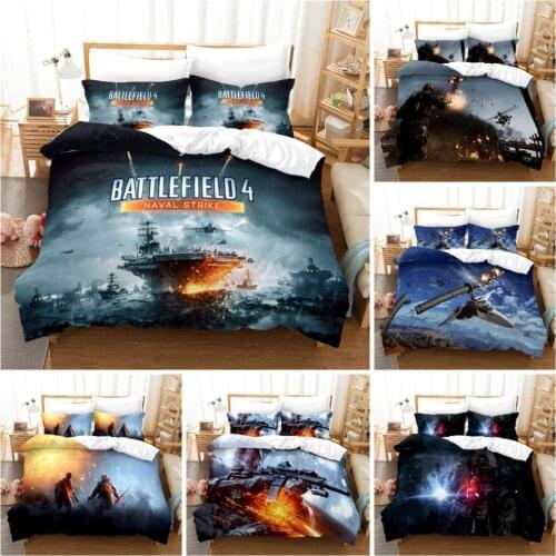 3D Digital Battlefield Print Bedding Sets 3D Cartoon Duvet Cover Sets Game Quilt Comforter Covers Twin Size kawaii bedding set