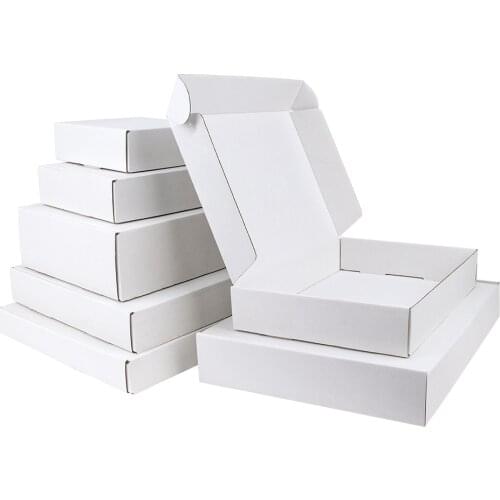 5pcs/ 10pcs/ White gift box 3-layer corrugated box Festival gift wedding carton supports custo customized size and printing logo