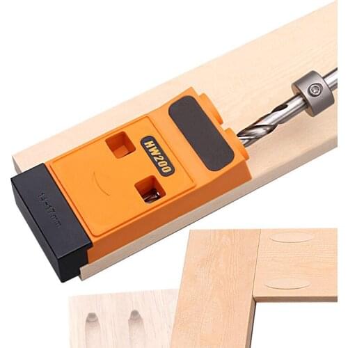 9mm Drill Oblique Pocket Hole Jig Kit System Woodworking Inclined Hole Puncher Locator W/ Step Drill Bit & Accessories