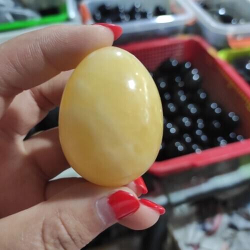 Natural jade crystal gemstones topaz egg reiki healing crystal palm egg massage yoni egg decor room crafts