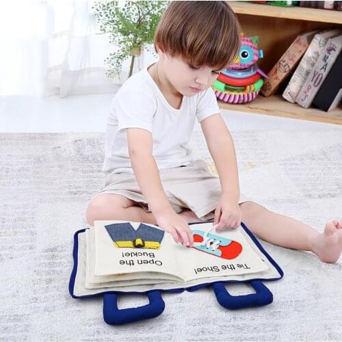 Cloth Book Busyboard Basic Life Skills Montessori Educational Toys For Kids 2 To 4 Years Old Early Learning Aids Diy Child Games