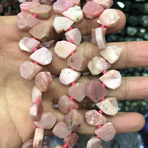 Wholesale Natural Raw Pink Kunzite Pear Drop Nugget Beads,Genuine Gem Jewelry Making Beads 3strings of 15.5"