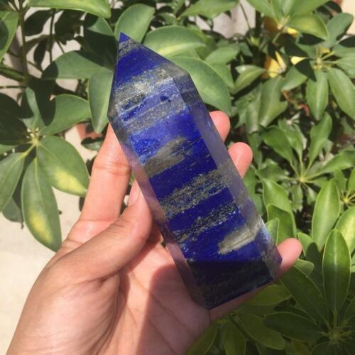 About 500 g drop shipping Natural lapis lazuli Crystal gemstone point reiki healing chakra rock quartz crystal wand decoration