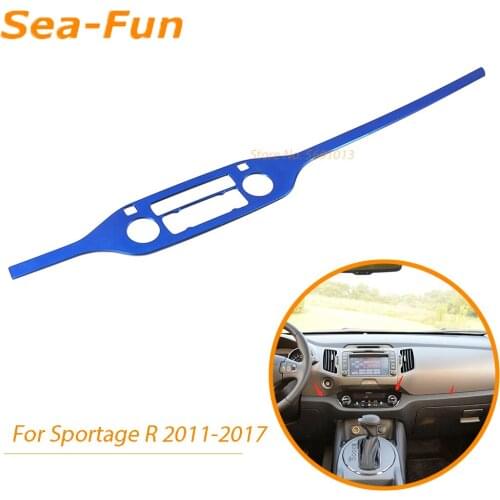 For Kia Sportage R 2011-2017 Air conditioning Switch Knob Decorative Cover Strip Protection Stainless Steel car Accessories