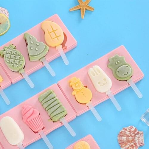 Silicone ice cream mold, ice tray, ice cream bucket, Diy mold, dessert, ice cream mold, ice cream stick, made by children