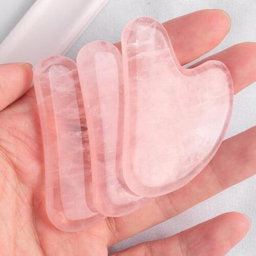 Natural Jade Gua Sha Scraper Board Massage Rose Quartz Jade Guasha Stone For Face Neck Skin Lifting Wrinkle Remover Beauty Care
