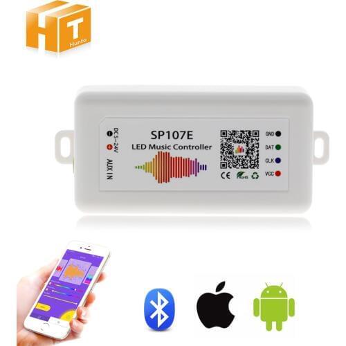 SP107E LED Music Controller Bluetooth Magic Controller DC5-24V 2048 Pixels for WS2811 2812 2801 6803 IC LED Strip