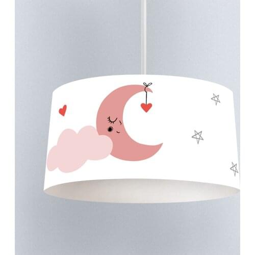 Lamp For Kids Bedrooms Light Chandelier for Living Room Childrens Room White Pink Moon Cloud Love Model 311