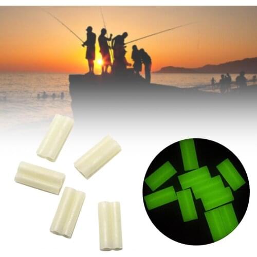 10Pcs Night Fishing Gear Light Stick Rod Portable Fishing Clip Lightstick Fluorescent ABS Dark Glow Sticks Clip Holder