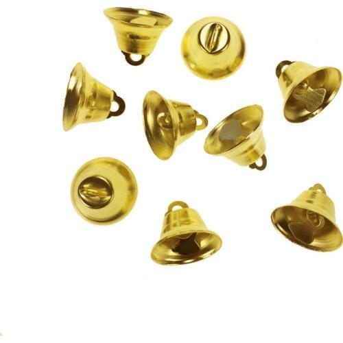 14-45cm Christmas Golden Bell Party Christmas Tree Decorations Wind chime DIY accessories 100 pcs/set