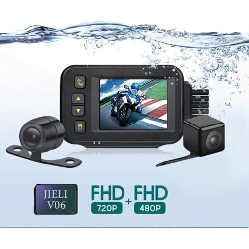 Motorcycle DVR Driving Recorder Dual Camera Motorcycle DVR Front Rear Dual Camera Driving Video Recorder Dash Cam