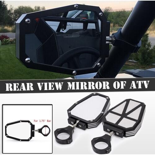 For YAMAHA Rhino 660 Rearview Side Convex Mirror 1.75" UTV SXS Roll Cage For Can-Am Commander 1000 Polaris Rangers 2008-2002 ATV