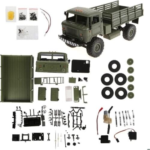 WPL B - 24 1:16 2.4G Mini Off-road RC Car Military Truck DIY Assembly Models