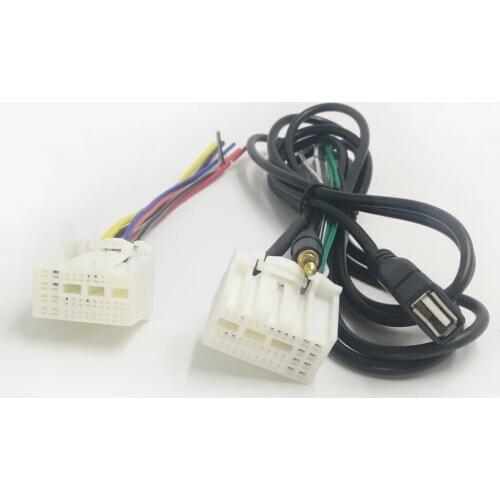 Bestolink for Hyundai K2 K3 K4 K5 IX35 IX45 Onwards 2016 USB Audio Wiring Harness AUX INPUT Cable Adapter