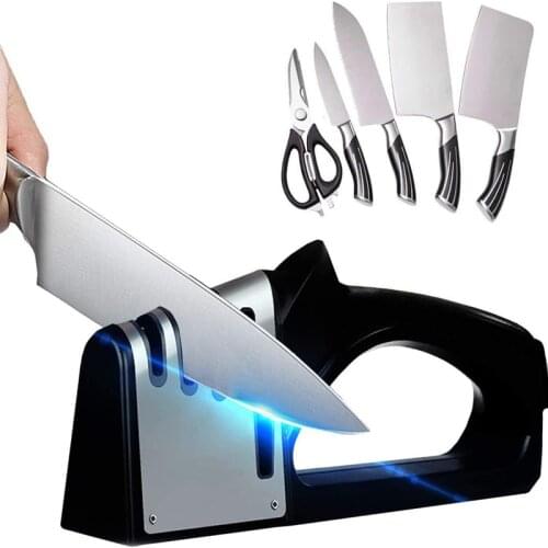 4 In 1 Knife Sharpener Vegetable Cutter Shears Kitchen Accessories Diamond Quick Sharpening Tool Grinding Machine Kitchen Tools