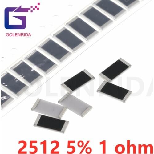 50PCS 2512 SMD Resistor 5% 1 ohm 1W 1R
