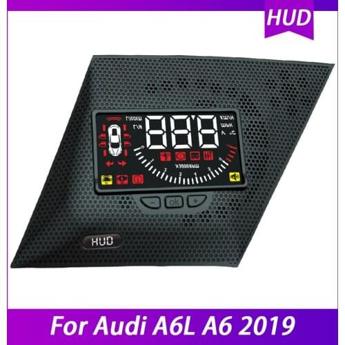 HUD Auto Car Head Up Display Windshield Screen Projector Security Alarm Overspeed RPM Voltage Warning For Audi A6L A6 2019