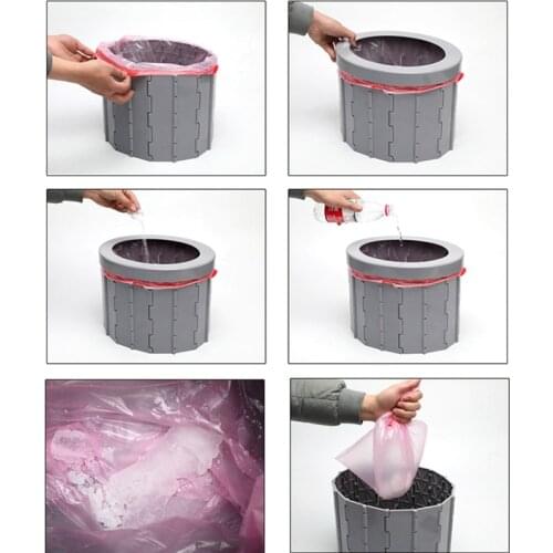 Car Toilet Outdoor Mobile Emergency Travel Toilet Portable Toilet Commode Toilet Flusher Travel Camping Hiking Foldable Toilet