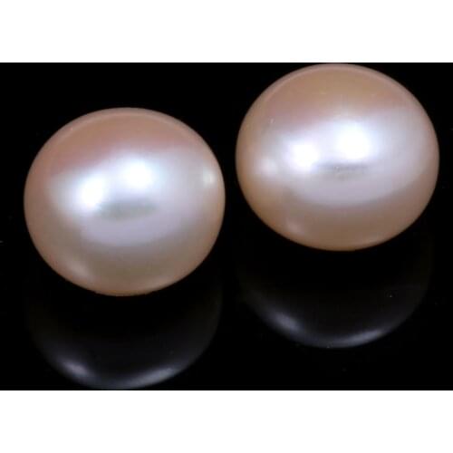 Natural Freshwater Pearls Beads High Quality Half Hole Loose Beads ForJewelry Making DIY Stud Earrings Accessories
