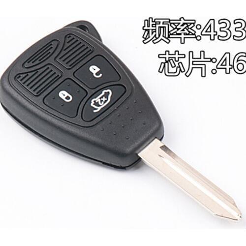 DAKATU 3 Button Remote Key Smart Car Key Fob Keyless Entry 433MHZ with ID46 Chip for Chrysler 300C C300 PT Cruiser Sebring