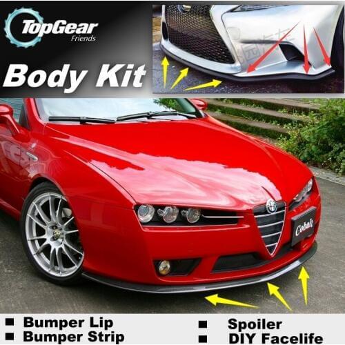 Bumper Lip Deflector Lips For Alfa Romeo Brera / Spider AR Front Spoiler Skirt For Friends Car Tuning / Body Kit / Strip