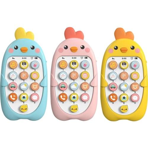 Kid Electronic Mobile Phone Toy Educational Learning Music Toy Cartoon Chick