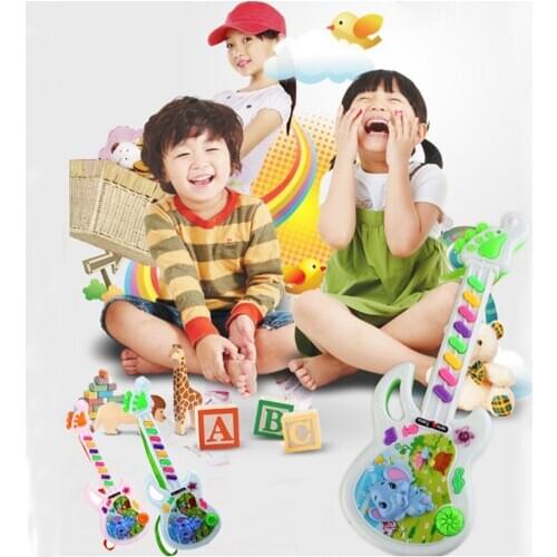 Children' s toy Animal electronic music guitar Electric Guitar Toy Musical Play For Kid Toddler Learning Electron Toy L0220