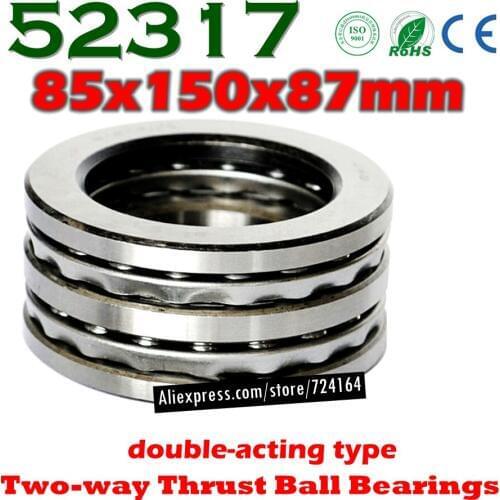 85x150x87 mm Two-way Thrust Ball Bearings 52317 Axial 52317M 38317 Plane 85*150*87 High quality Steel or brass cage Wholesale