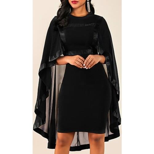Elegant Velvet Dresses Women Solid Mesh Autumn Draped O Neck Sleeveless Slim Black Evening Party Tunic Midi Dress Ladies#G7