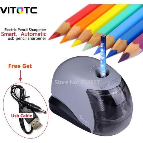 Electric Auto Pencil Sharpener Battery/USB Charge Powered for Graphite Colored Automatic Pencils Sharpener Eagle M5034B