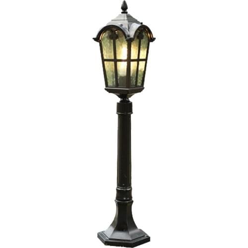 Europe Outdoor Led lawn Light Vintage Waterproof IP54 80CM black Lawn Lamps E27 Landscape light for Garden Yard AC85-265V