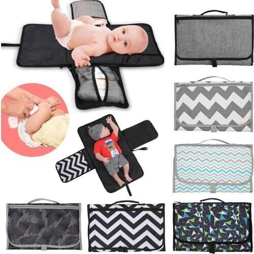 Multifunction Portable 3 in 1 Waterproof Changing Diaper Pad Travel Outdoor Baby Diaper Cover Mat Clean Hand Folding Diaper Bag